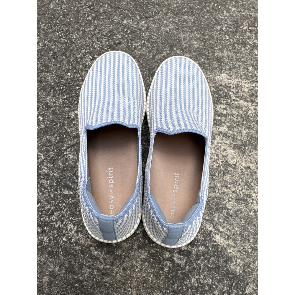 Easy Spirit Presley Breathable Slip On Sneakers Womens 9.5 Blue Cream Comfort - Picture 6 of 10